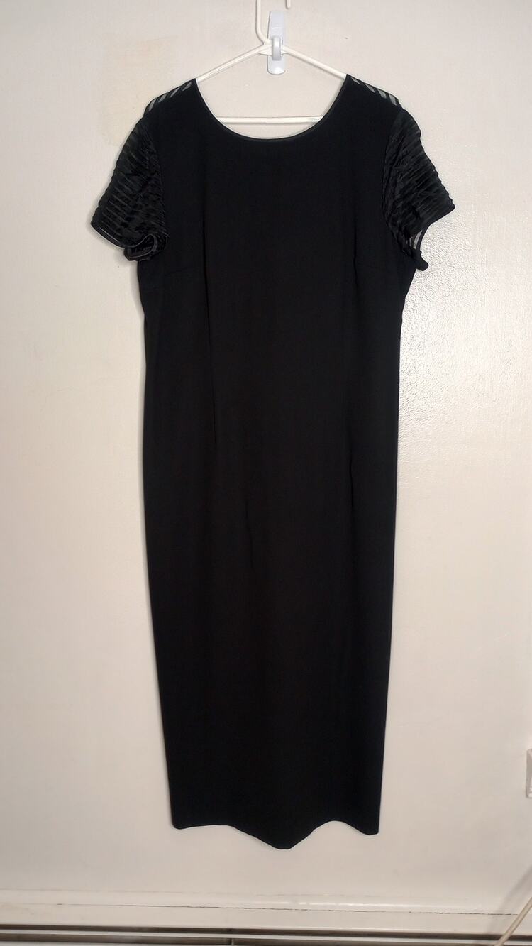 Vintage Talbots Black Maxi Dress-ptp about 24 inches-see description